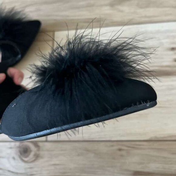 BCBGeneration Kassia Faux Feather Ankle Strap Ballet Flat - Picture 5 of 7